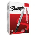 MARCADOR PERM P/F SHARPIE 30001 NEGRO NEWELL CAJA/12