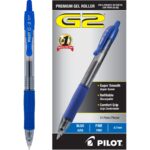 BOLIGRAFO GEL RETR G2-7 0.07MM C/GRIP AZUL PILOT CAJA/12